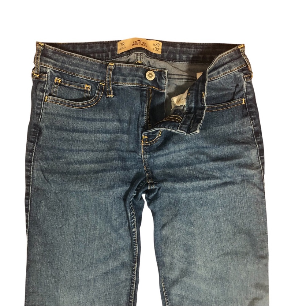 🔹Hollister Women's Straight Leg Blue Jeans Sz 7-R🔹 - Picture 3 of 11